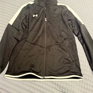 Under Armour Black Track Jacket with White Trim